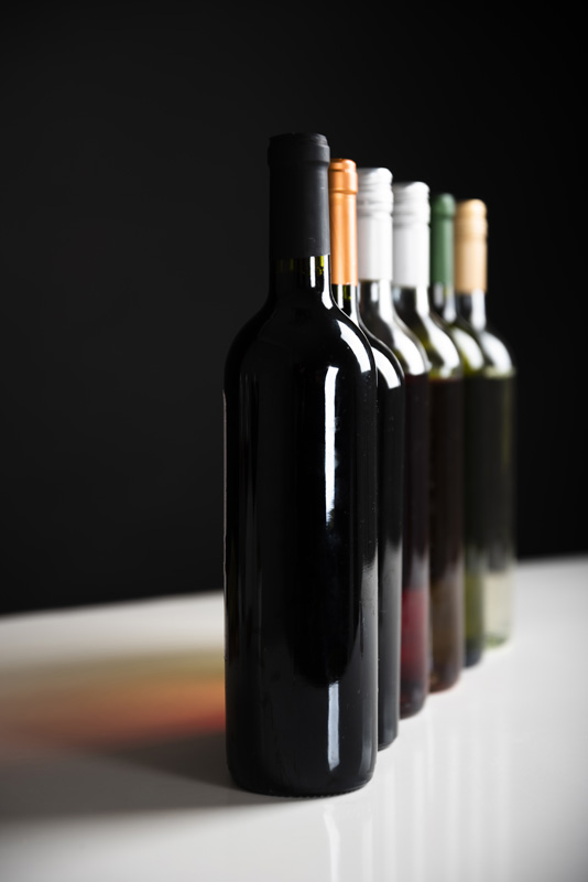 front-view-bottles-wine-row